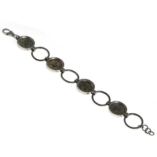 Roman Herod Agrippa Coin Bracelet in Silver - Image 3