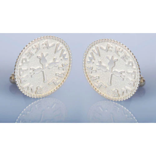 Silver Coin Design Cufflinks - Image 3