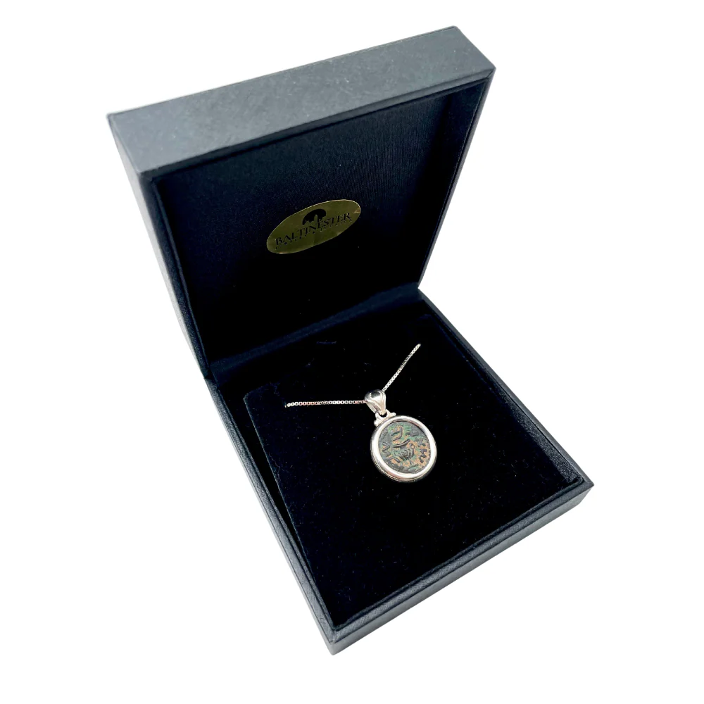 Silver Ancient Bronze Masada Coin Pendant - Image 4