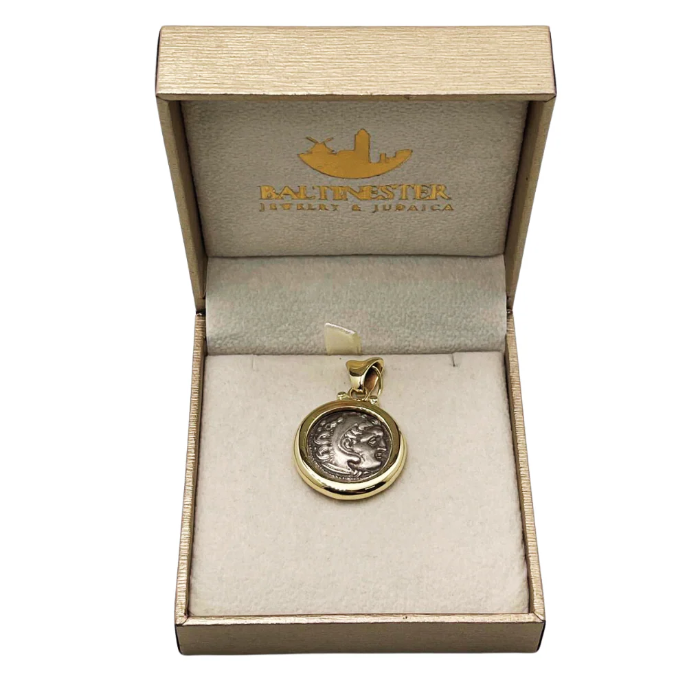 Authentic Alexander Coin in 14K Gold Pendant - Image 6