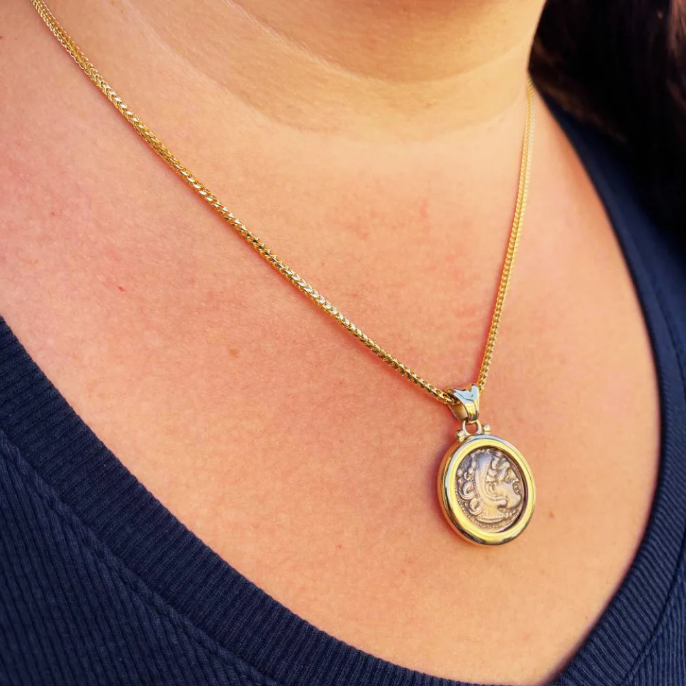 Authentic Alexander Coin in 14K Gold Pendant - Image 8