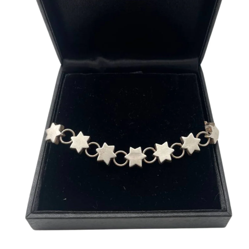 Silver Star of David Charm Bracelet - Image 3