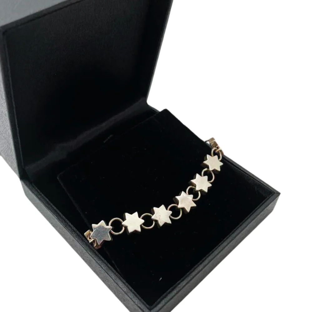 Silver Star of David Charm Bracelet - Image 4