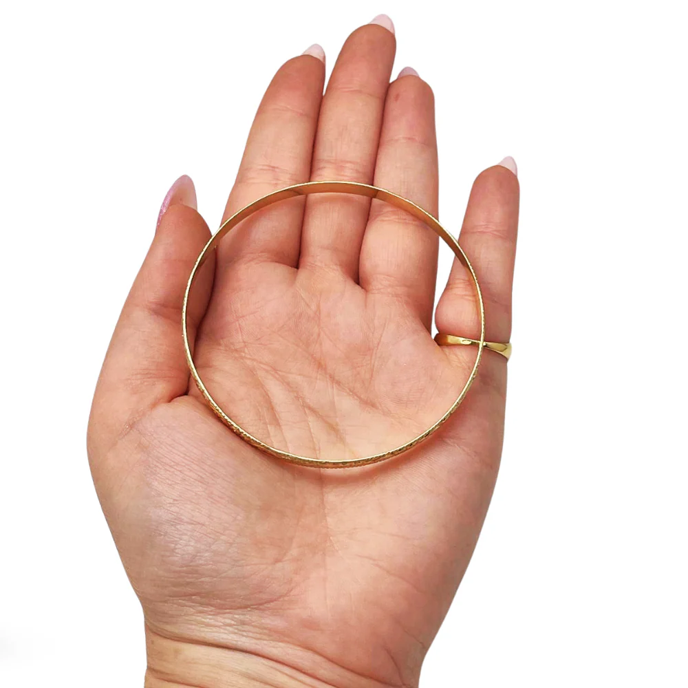 14K Gold Moroccan Bracelet - Heavy Ornate style - Image 3