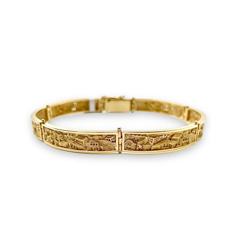 Jerusalem Skyline Bracelet in 14K Gold