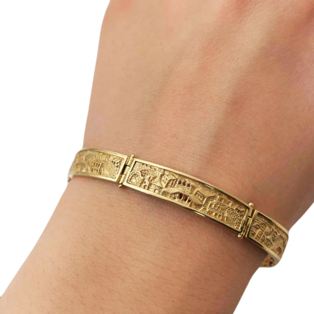 Jerusalem Skyline Bracelet in 14K Gold - Image 4