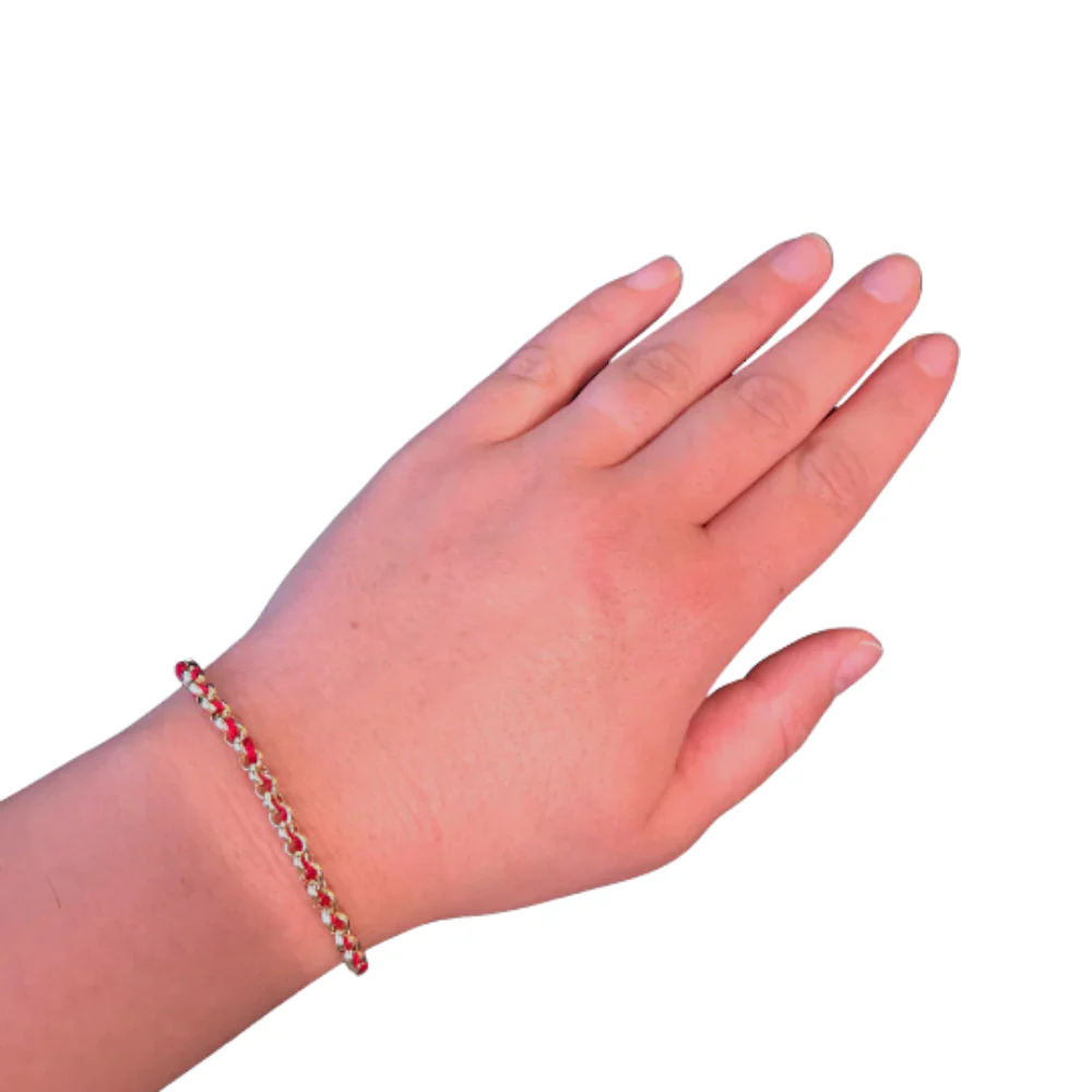 Kabbalah Protection Bracelet with Red String in 14k Gold - Image 6