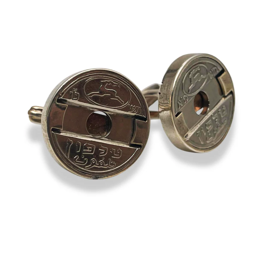 Vintage Israeli Phone Token Cufflinks - Image 5