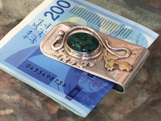 Eilat Stone Money Clip in Silver and Gold - Image 3