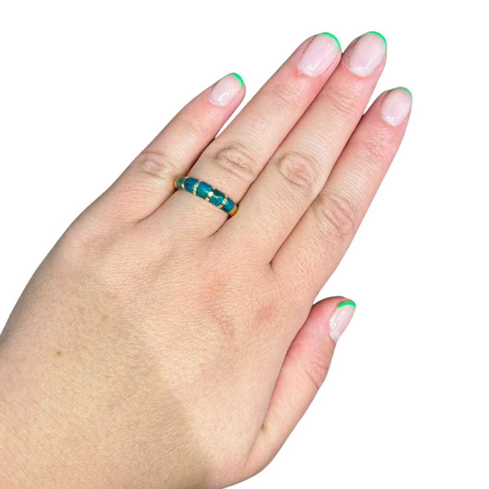 Eilat Stone Ring - 14k Gold - Striped - Image 6