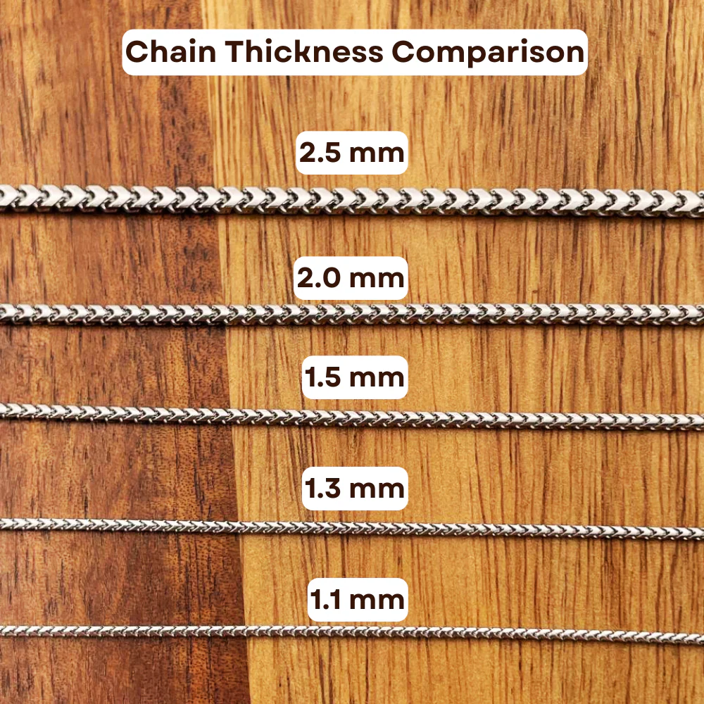 14K White Gold Franco Gold Chain 1.5mm 16-28" - Image 4