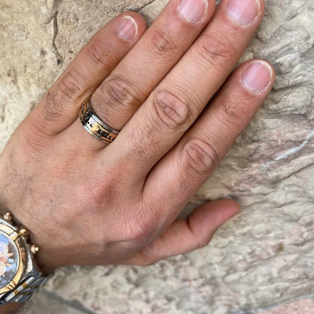 Comfort Fit Ani Ledodi Wedding Ring in 14k Rose, White and Yellow Gold - Image 4