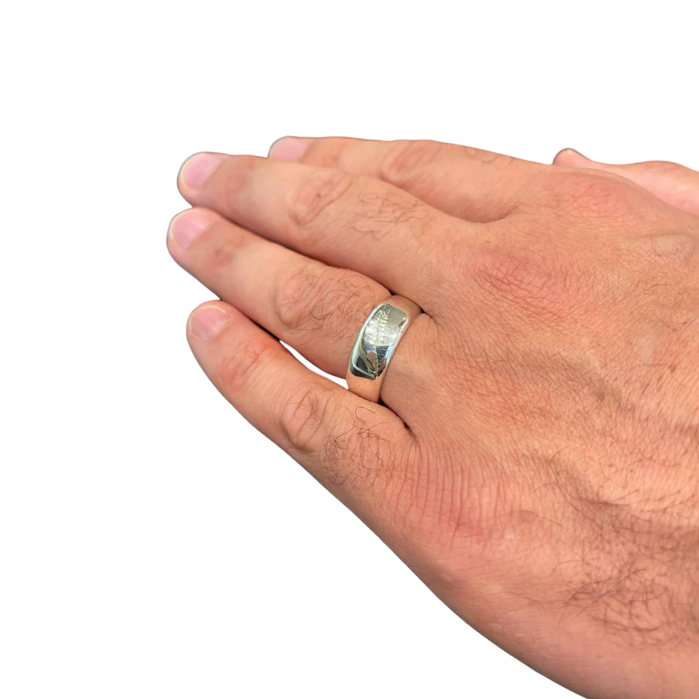 Mystery Ani L'dodi Sterling Silver Hebrew Wedding Ring - Image 2