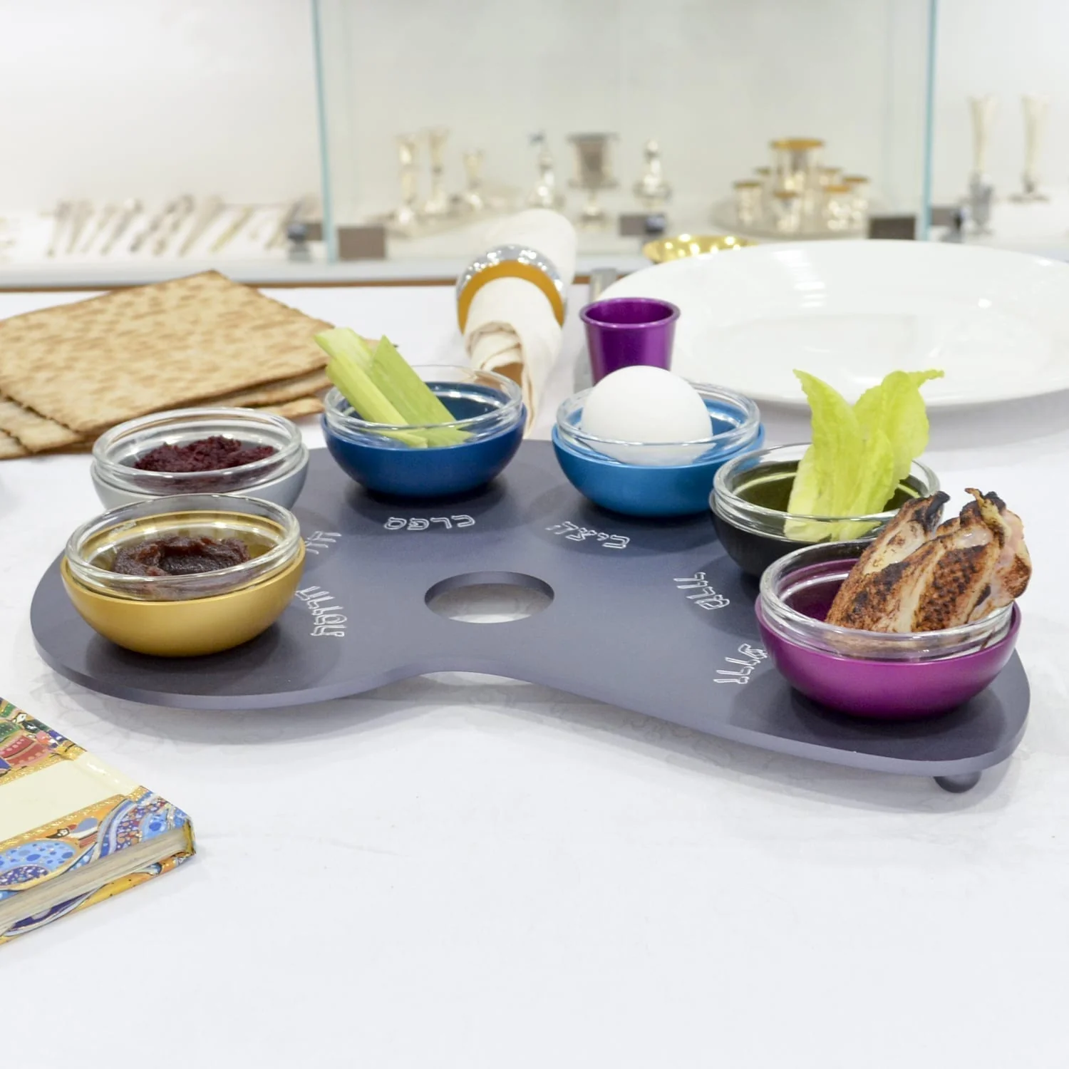 Seder Plate for Passover - Colorful - Image 3