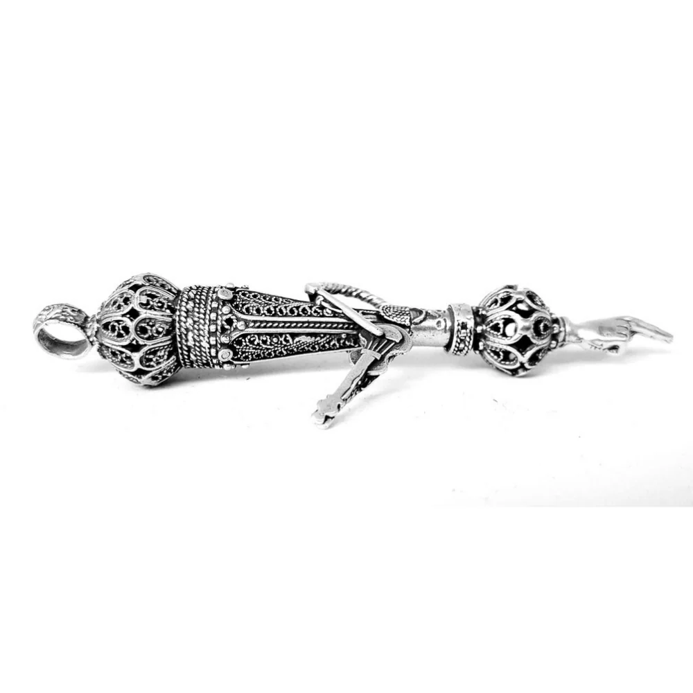 Torah Pointer Klezmer Musician in Sterling Silver - Small - Image 3