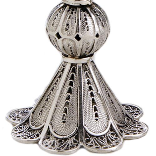 Silver Miniature Filigree Candle Holders - Image 3