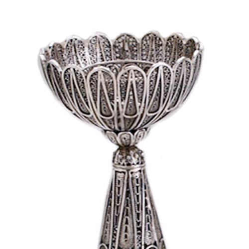 Sterling Silver Teardrop Filigree Candle Sticks - Image 2