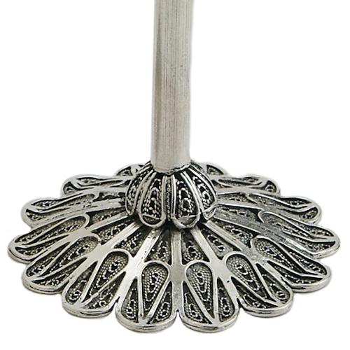 Mini Silver Filigree Candlesticks - Image 3