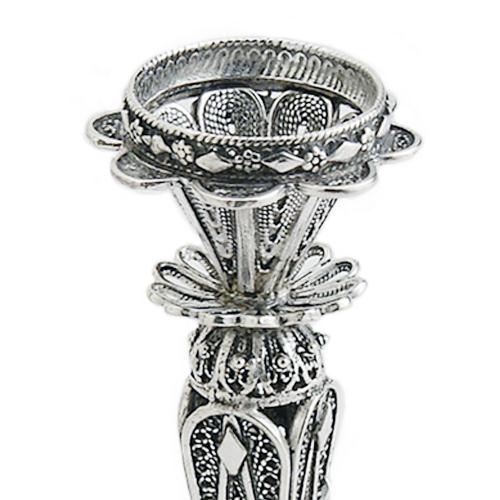 Sterling Silver Small Filigree Candle Holders - Image 2