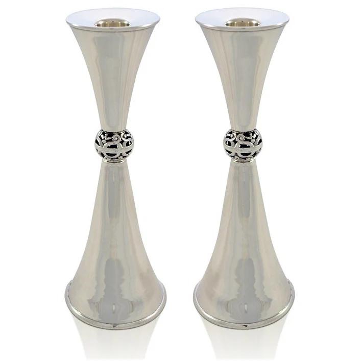 Ziva Sterling Silver Candlesticks