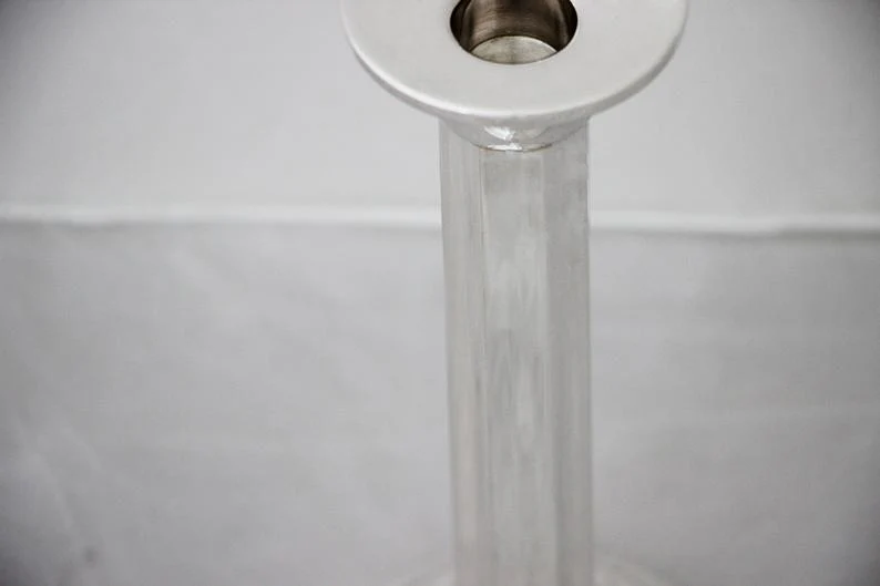 Yael Sterling Silver Column Candlesticks - Image 4