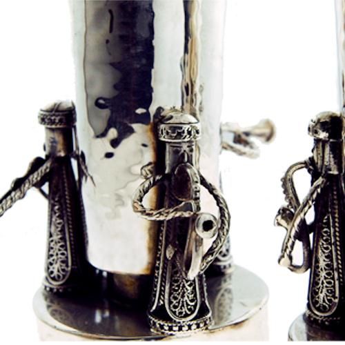Silver Music Band Candle Holders - Image 2
