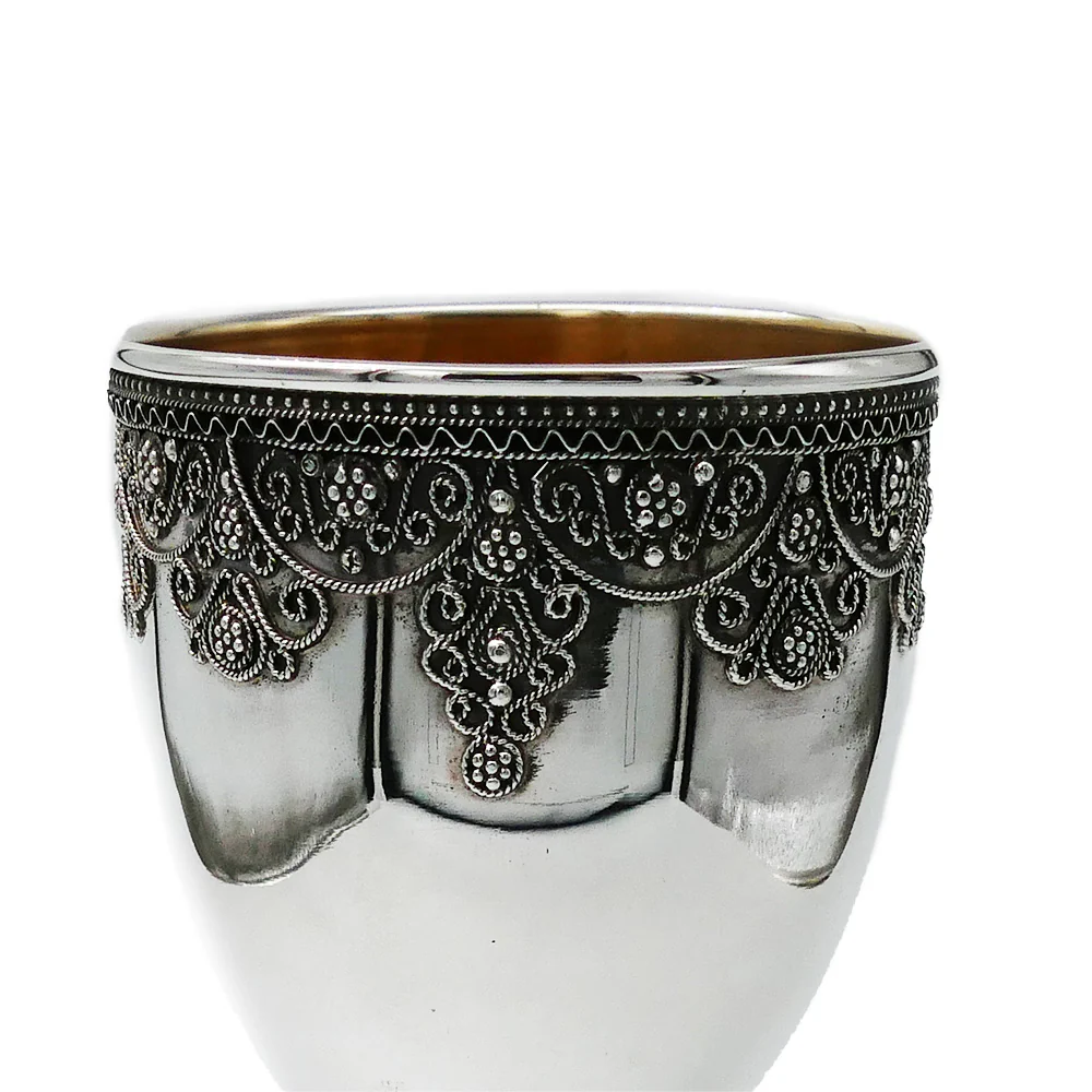 Sleek Sterling Silver Kiddush Cup - Image 2