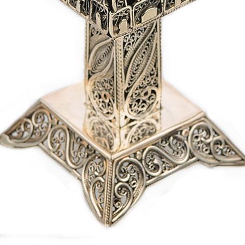 Kiddush Cup - Jerusalem Filigree Lapis Lazuli Silver - Image 2