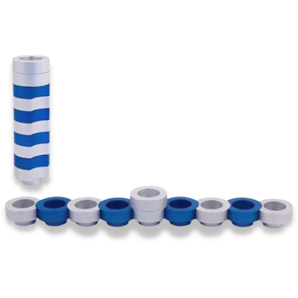 Menorah for Travel - Stackable Round Shape - Image 5