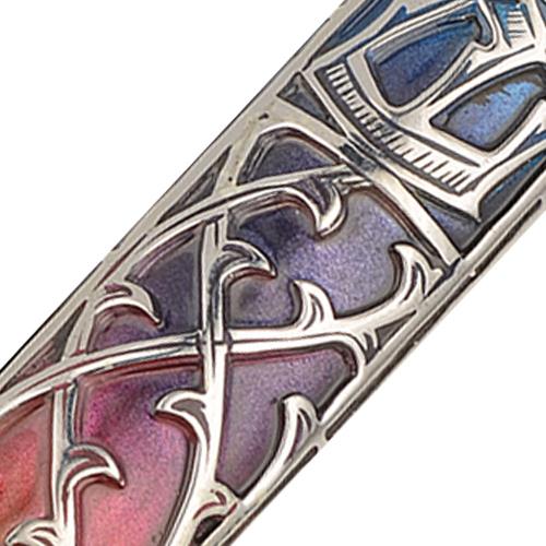 Enamel Multicolored Sterling Silver Mezuzah Case - Image 3