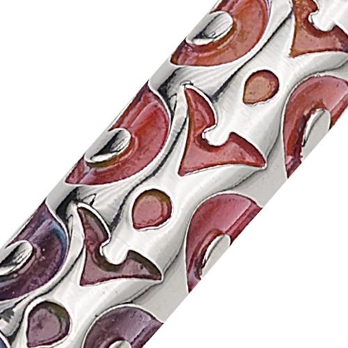 Silver Enamel Colored Mezuzah Case - Image 3