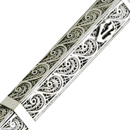 Sterling Silver Triangular Filigree Mezuzah Case - Image 4