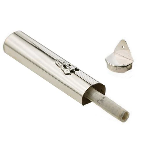 Sterling Silver Domed Classic Mezuzah Case - Image 2