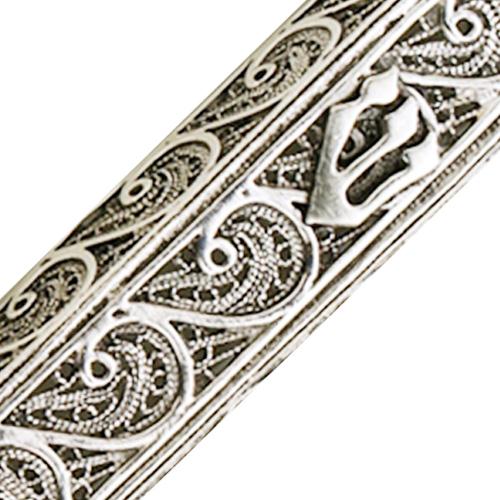 Sterling Silver Filigree Style Mezuzah Case - Image 2