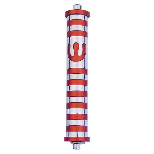 Aluminum Striped Mezuzah (Medium) - Image 9