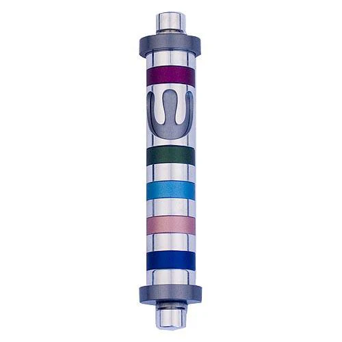 Aluminum Striped Mezuzah (Small) - Image 11