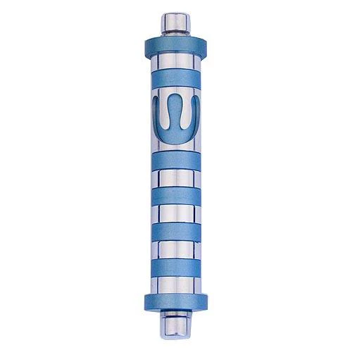 Aluminum Striped Mezuzah (Small) - Image 5