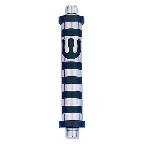 Aluminum Striped Mezuzah (Small) - Image 7