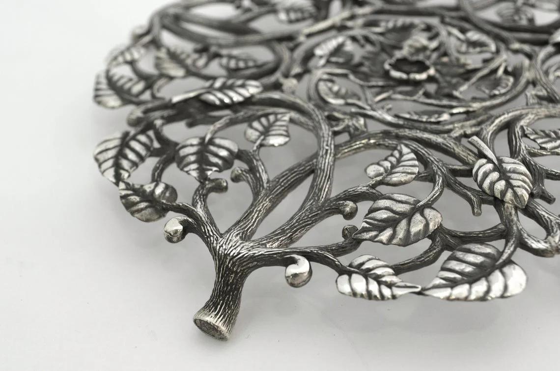 Sterling Silver Leaf Plate for Honey Dish - Image 3