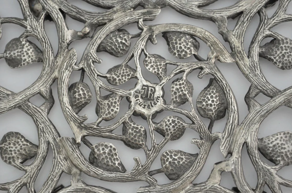 Sterling Silver Leaf Plate for Honey Dish - Image 4
