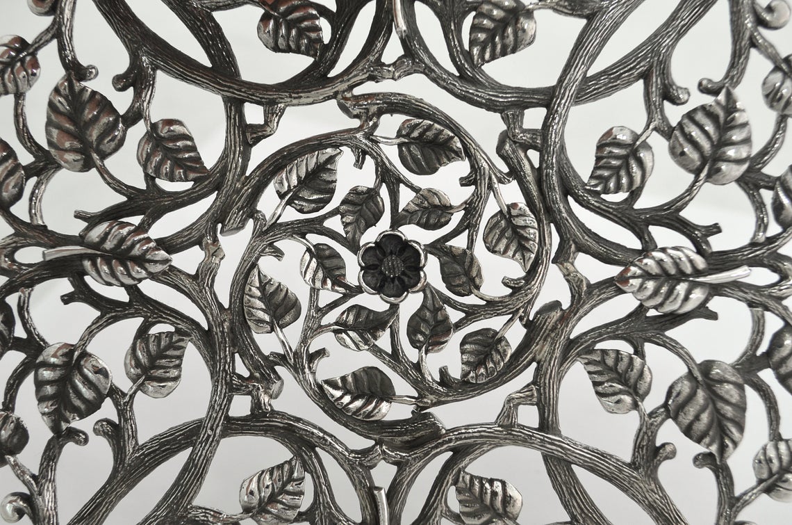 Sterling Silver Leaf Plate for Honey Dish - Image 5