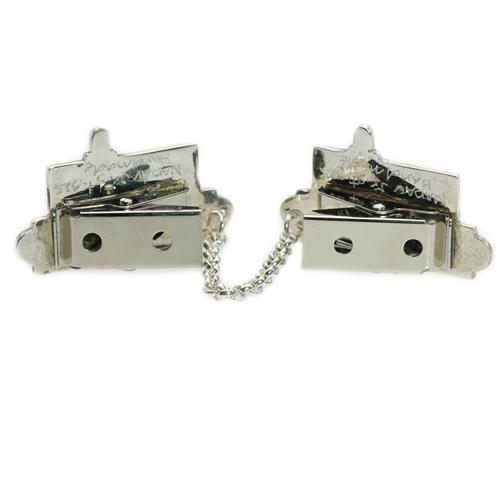 Enamel Multicolored Jerusalem Skyline Silver Tallit Clips - Image 3