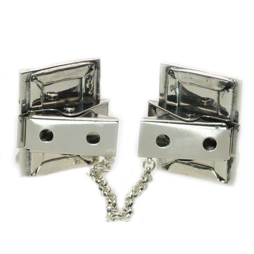 Enamel Multicolored Mezuzah Style Silver Tallit Clips - Image 3