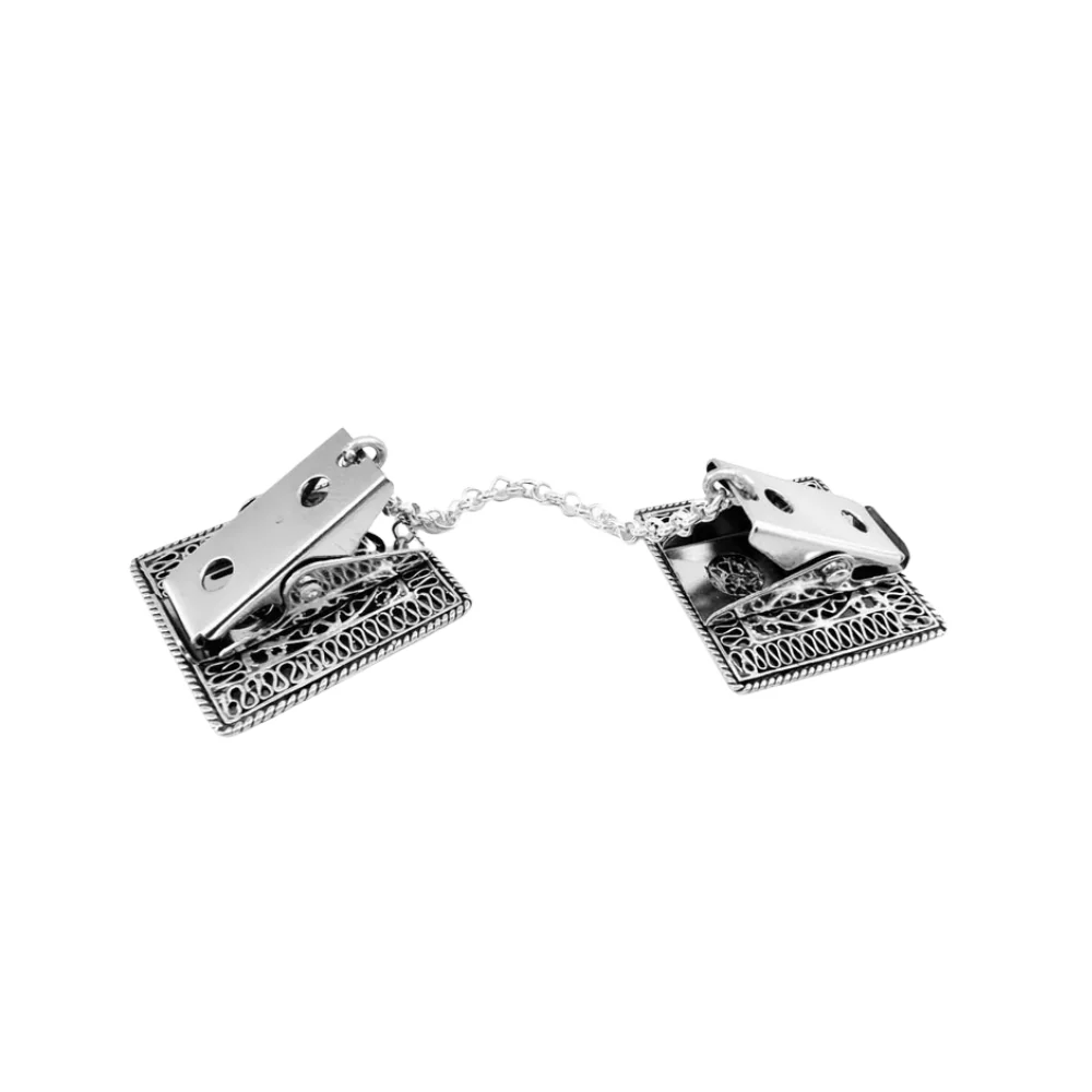 Silver Custom Name Prayer Shawl Tallit Clips - Image 5