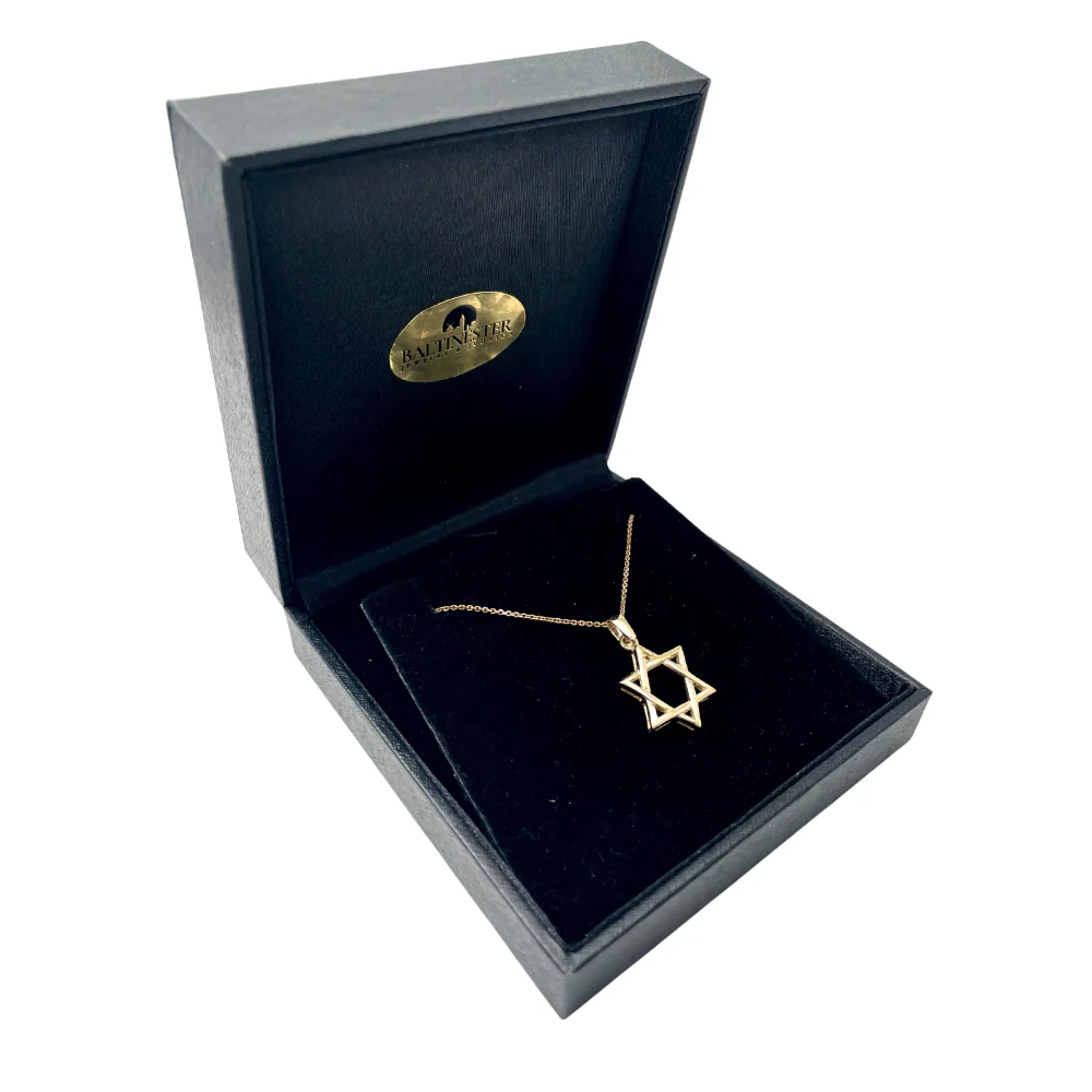 14k Yellow Gold Woven Star of David Pendant - Image 3