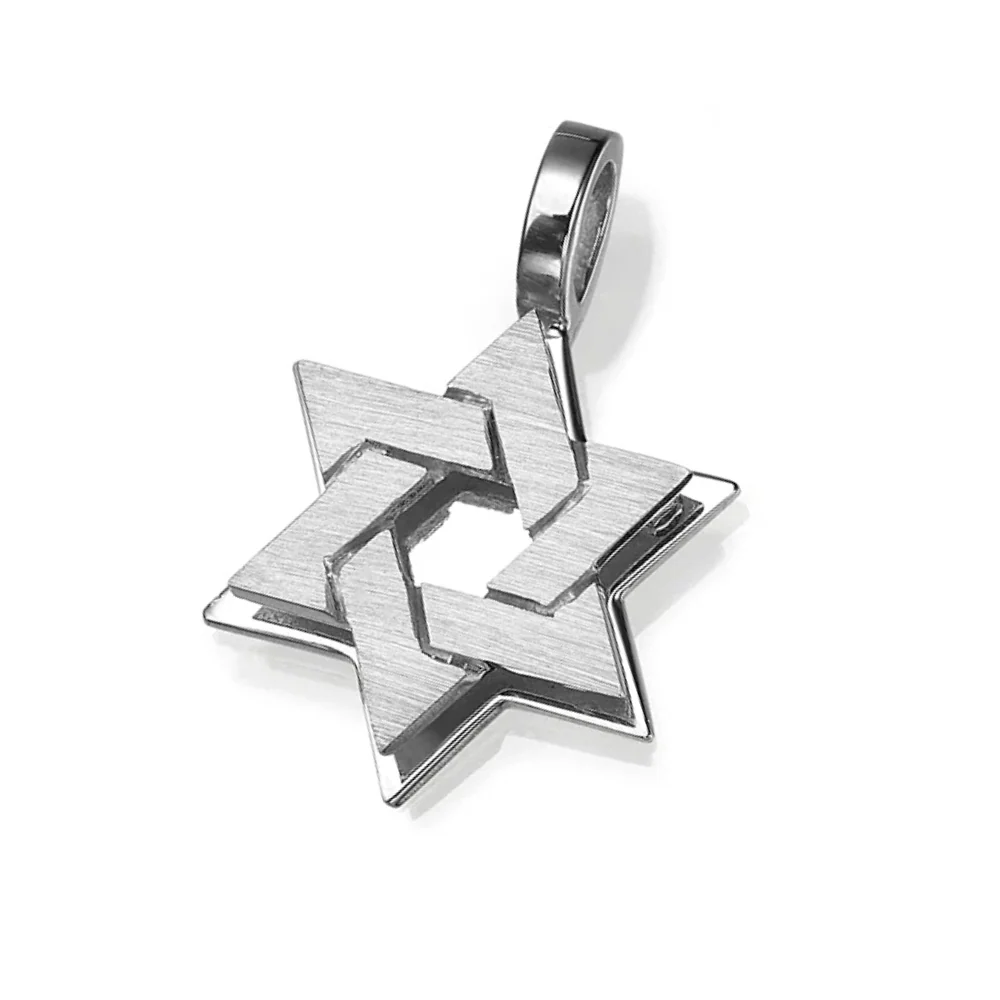 Star of David Pendant -18k Gold Dual Layered - Image 3