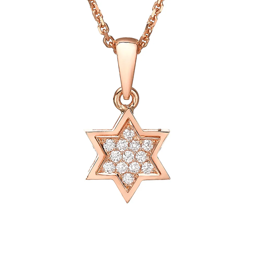 18K Gold Diamond Star of David Pendant - Image 11