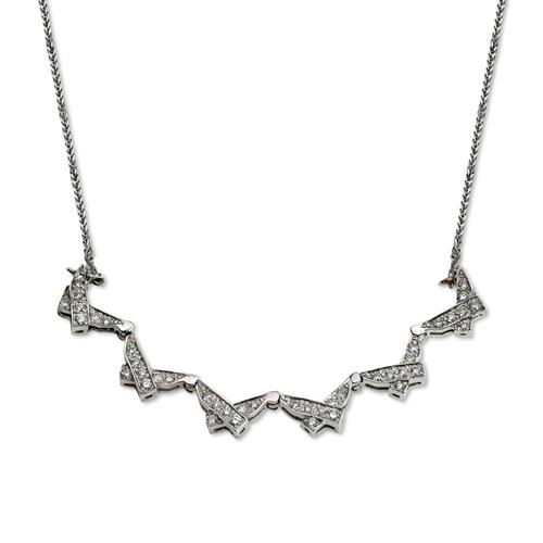14k Gold Diamond Expandable Star of David Butterfly Necklace - Image 8