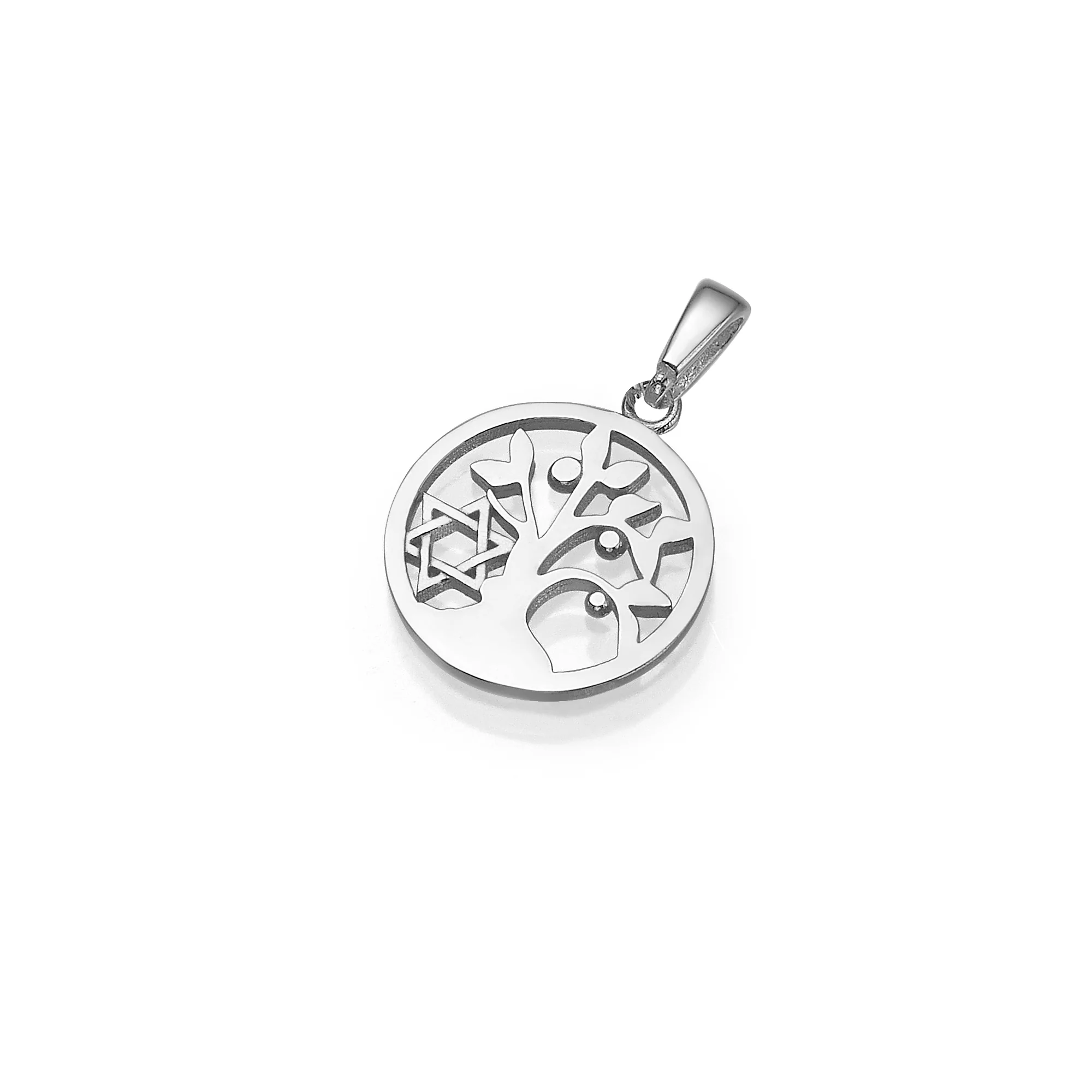Tree of Life & Star of David Pendant in 14K Gold - Image 6