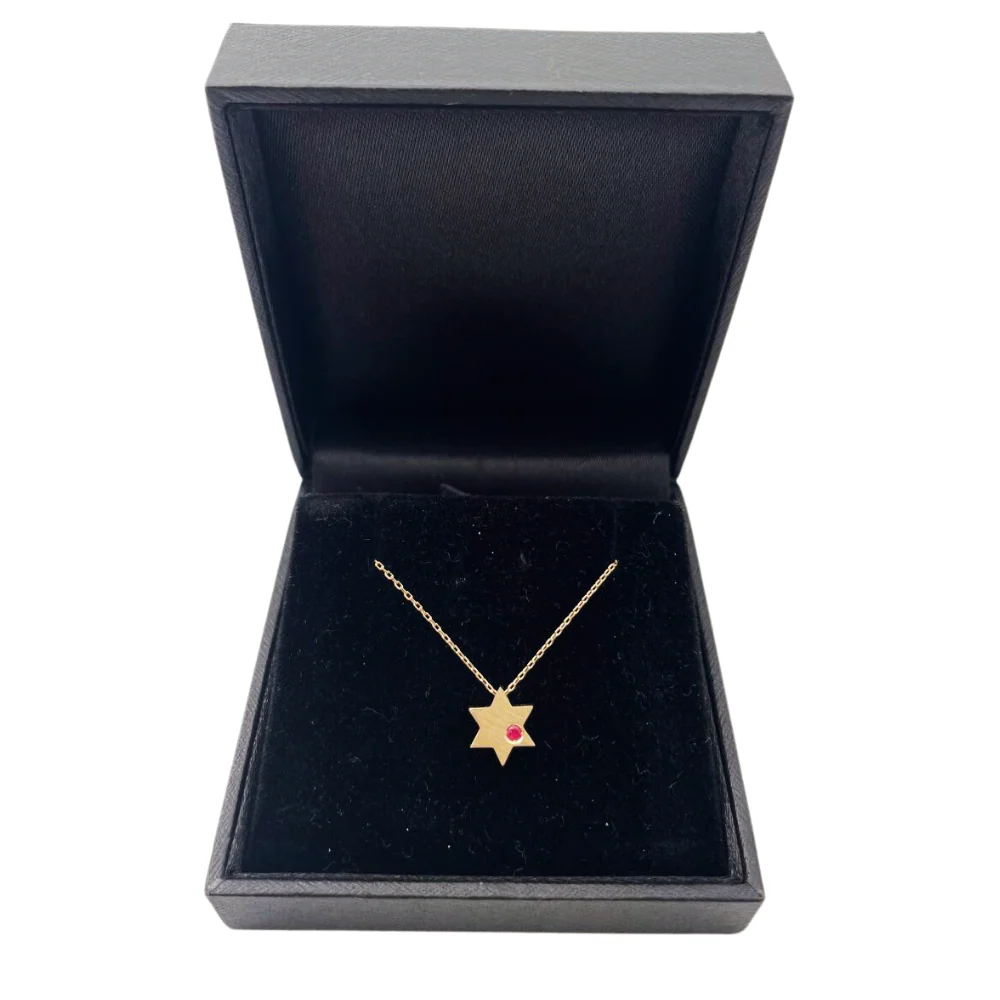 Birthstone Star of David Pendant in 14K Gold - Protection and Luck - Image 10